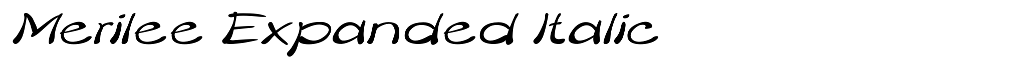 Merilee Expanded Italic image